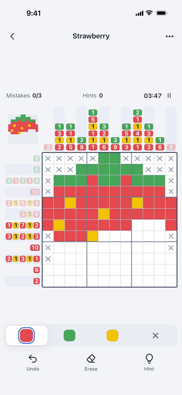 Un Nonogram en couleurs